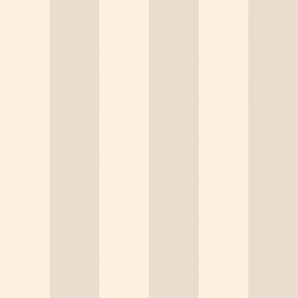 image 1 of Classic Wide Stripe Wallpaper in Cream and Truffle Multi