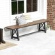 image 4 of COSTWAY Patio 183cm Extra Long Bench Outdoor Backless Bench Brown