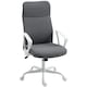 image 1 of HOMCOM Office Chair, Fabric Computer Desk Chair with High Back, Swivel Wheels, Armrest, Tilting Function, Height Adjustable for Home, Grey | Grey
