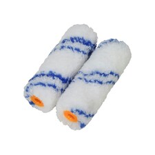 Faithfull Microfibre Mini Roller Refill (pack 2) - Multi Colour - 100mm (4in)