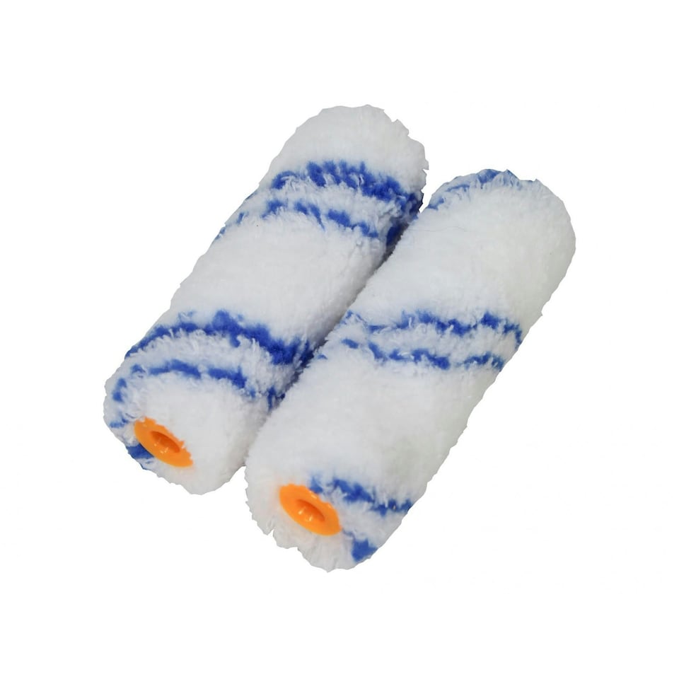 Faithfull Microfibre Mini Roller Refill (pack 2) - Multi Colour - 100mm (4in)