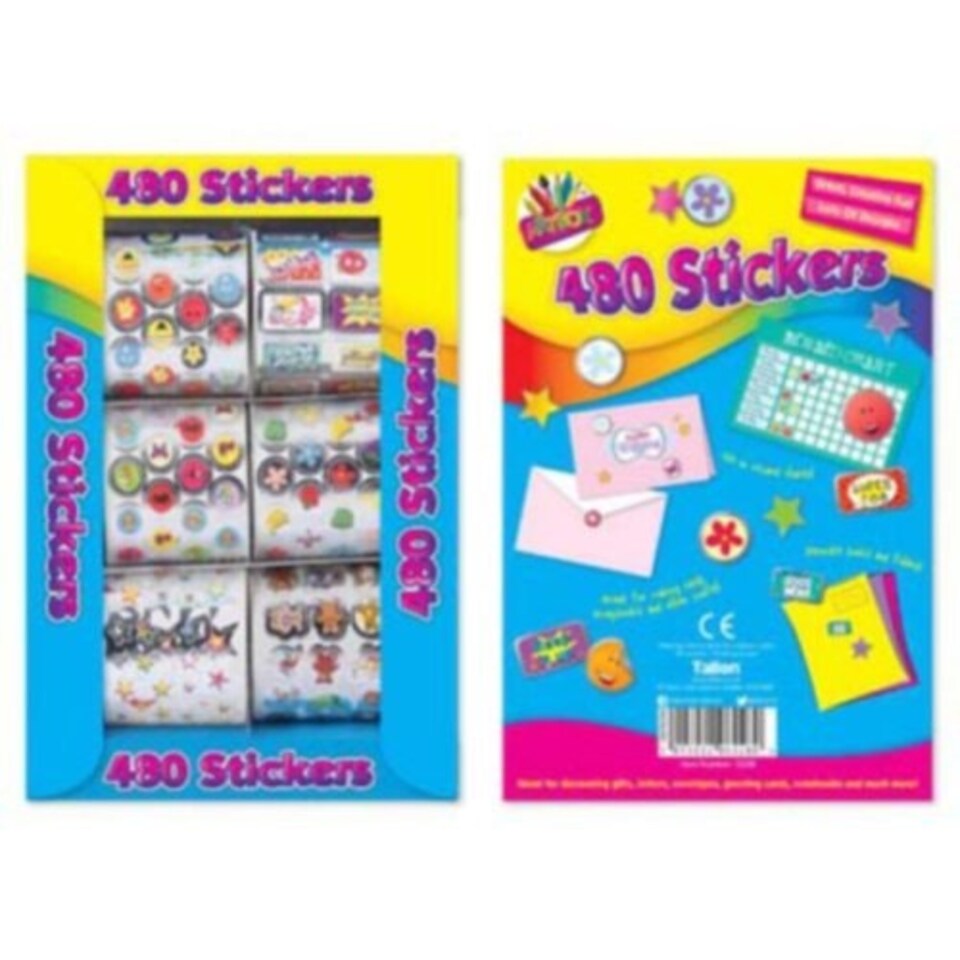 image 1 of Box of 480 Foil Assorted Stickers