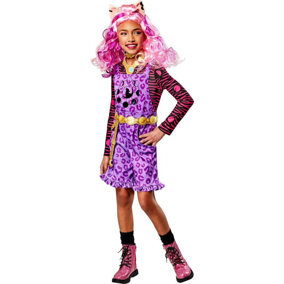image 1 of Monster High Girls Clawdeen Wolf Wig - Pink - One Size One Size