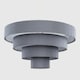 image 3 of ValueLights Modern 4 Tier Dark Grey Fabric Ceiling Pendant Light Shade