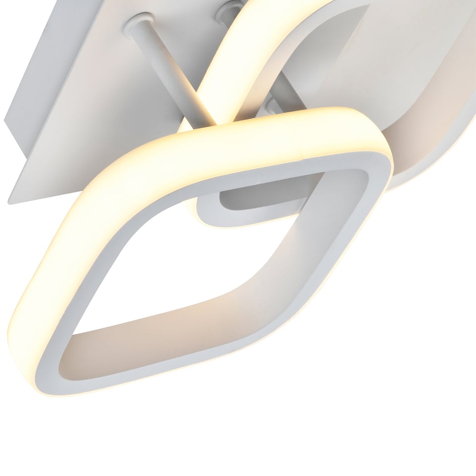 image 1 of Contemporary Compact Double Head 40w LED Ceiling Light Fitting in Matt White | White