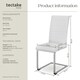 image 6 of Dining Chairs - cantilevered, high backrest, flat steel frame - Set of 4 White