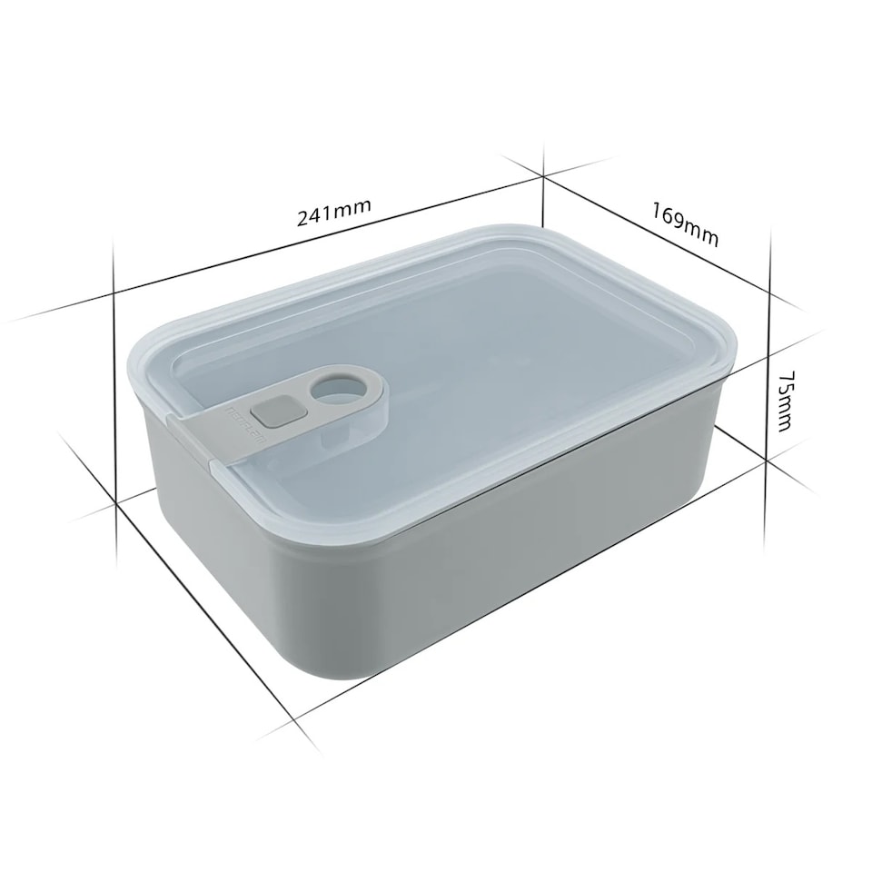image 1 of NEOFLAM Perfect Seal Airtight Food Storage Container Grey - 1.7L