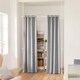 image 2 of SoBuy Adjustable Room Divider with Blackout Curtains, Light Gray, 45.3x3.9x43.3 inches, 4.7 kg - KLS12-HG