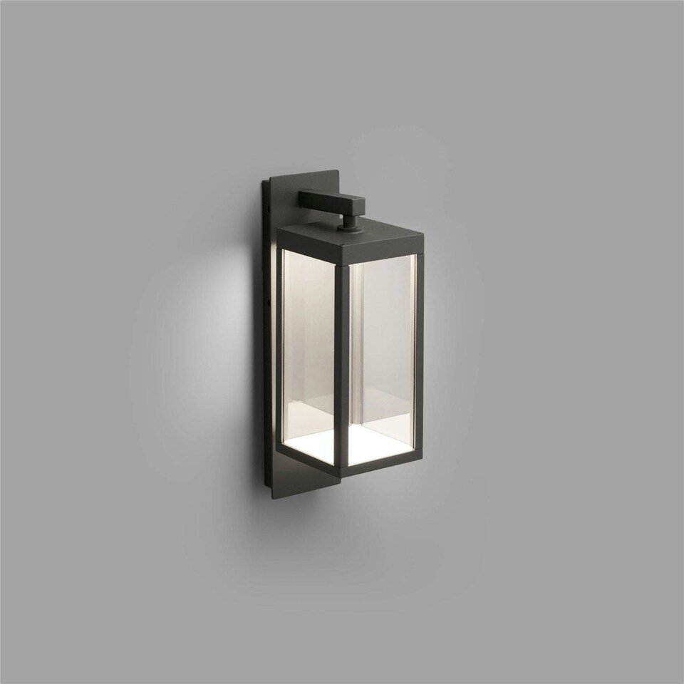 image 1 of Kerala LED Outdoor Wall Lantern Dark Grey IP54