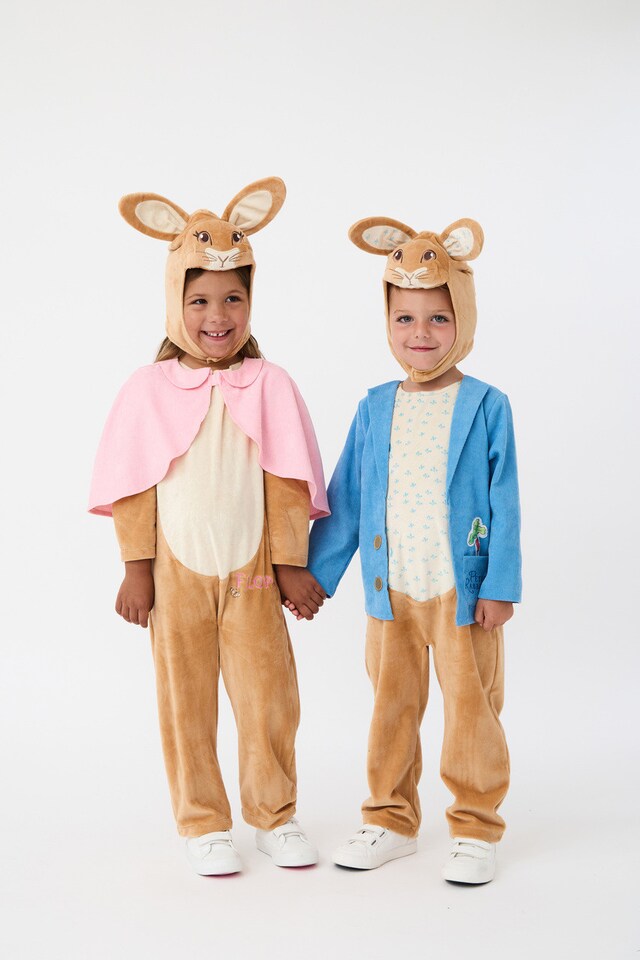 image 1 of Officially Licensed Peter Rabbit Unisex Kids Full Suit Costume - World Book Day, Dress-Up, and Role Play - Ages 3-8 | Blue | Blue | 4-6 years