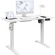 image 1 of Vinsetto Electric Standing Desk, 120 x 60cm Height Adjustable Sit Stand Desk with 4 Memory Presets, Collision Avoidance and Overheat Protection for Home Office, White