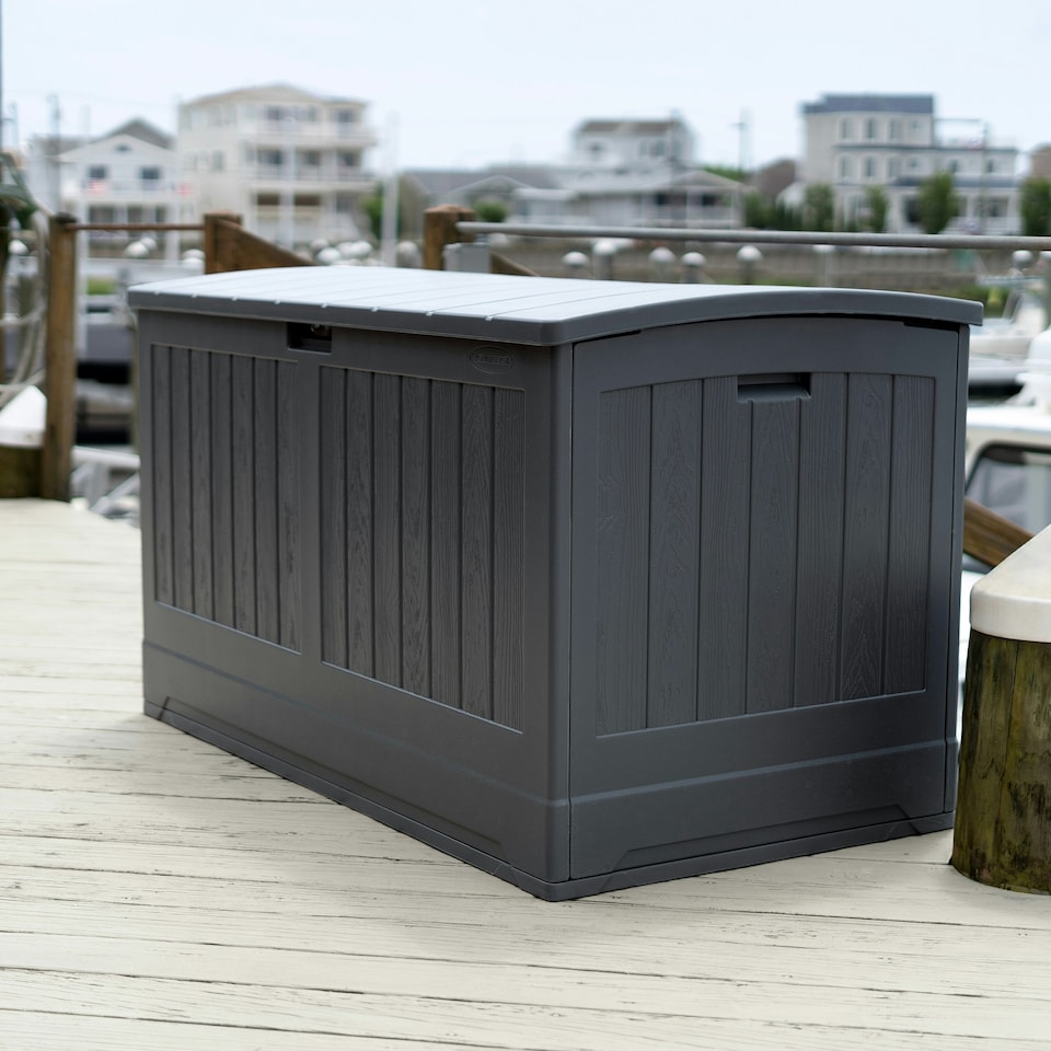 image 1 of Suncast Montana 757L Storage Box - Peppercorn Grey | Grey