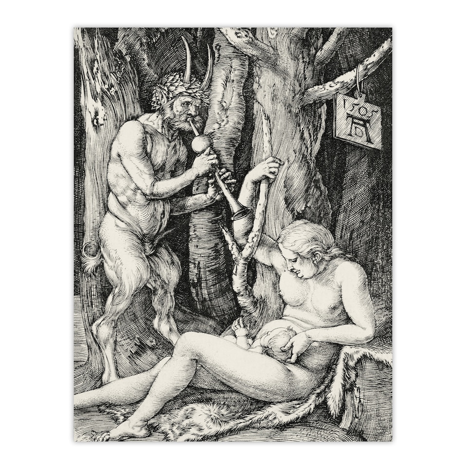 image 1 of Satyr Family Greek Mythology Albrecht Durer Wall Art Poster Print 12X16"