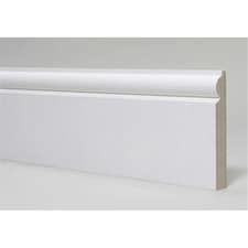 PACK OF 10 (Total 10 Units) - 18mm x 168mm White Primed MDF Torus Skirting Board - 2700mm Length