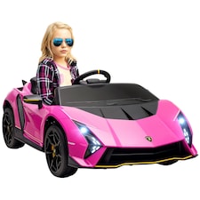 AIYAPLAY 12V Lamborghini Autentica Licensed Ride on Car, Pink