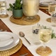 image 4 of Argon Tableware 12 Piece Round Woven Palm Leaf Placemats & Coasters Set Brown