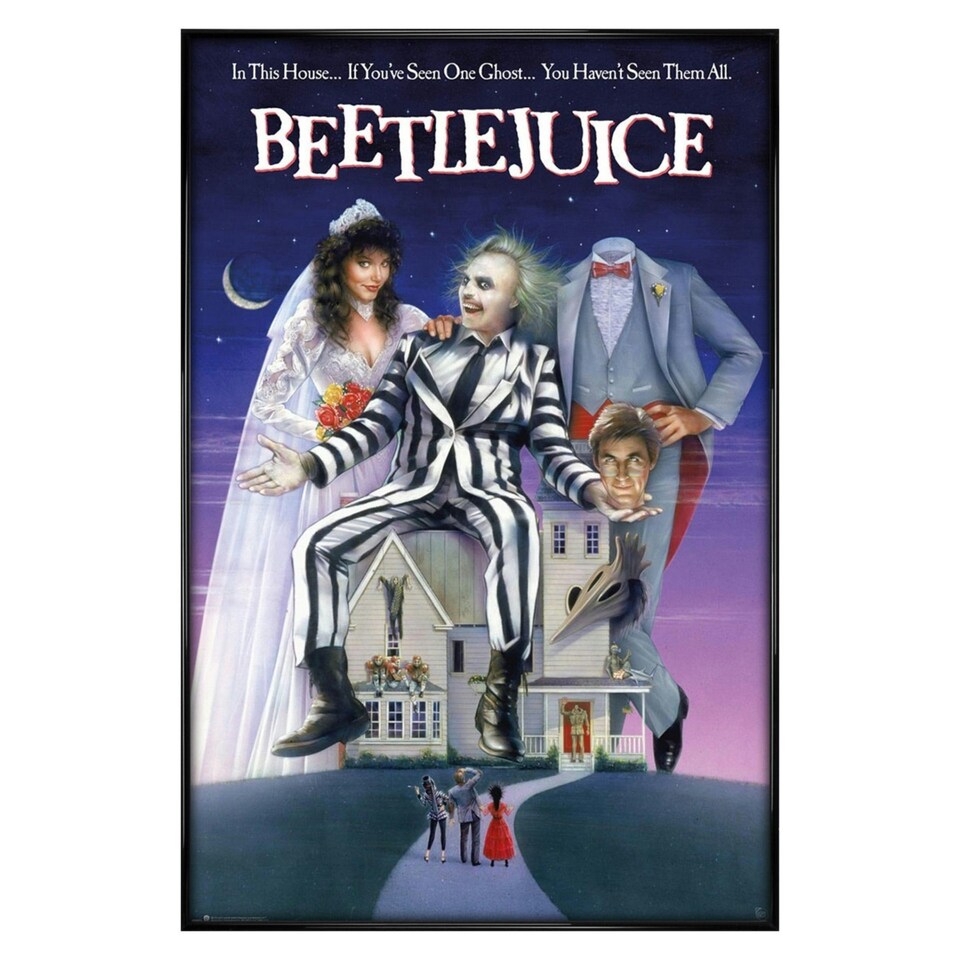 image 1 of Gloss Black Framed Beetlejuice One Sheet Maxi Poster