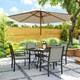 image 8 of Outsunny 5 Piece Garden Furniture Set with Round Table & 4 Stackable Chairs