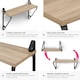 image 5 of Wall Shelves Irvine - set of 2, wood and metal look, high load-capacity | Brown | industrial wood light, oak Sonoma | 2