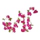 image 3 of Homescapes Set of 3 Cream, Cerise and Pink Artificial Blossom Flower Garlands, 5 Ft