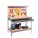 image 1 of Grey Workbench Heavy-Duty Steel Pegboard Drawer Grey