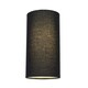image 2 of Contemporary and Stylish Jet Black Linen Fabric Tall Cylindrical 25cm Lamp Shade | Black