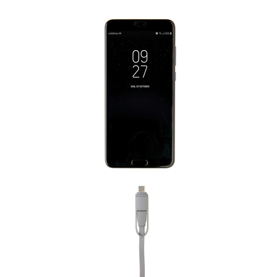 image 1 of XD Collection 3 in 1 Retractable Connector Cable - Grey - One Size