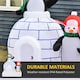 image 5 of HOMCOM 5ft Christmas Inflatable Two Penguins w/ Ice House for Garden Lawn