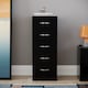 image 4 of Vida Designs Riano 5 Drawer Narrow Chest of Drawers Bedroom Storage, Black