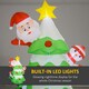 image 3 of Outsunny 8ft Christmas Blow Up Christmas Tree with Santa Claus for Outdoor