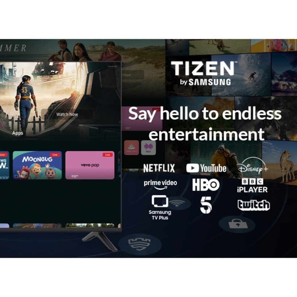 image 1 of HYE 55 Inch 4K QLED Tizen OS WiFi Frameless Smart TV - 55QLEDS2008