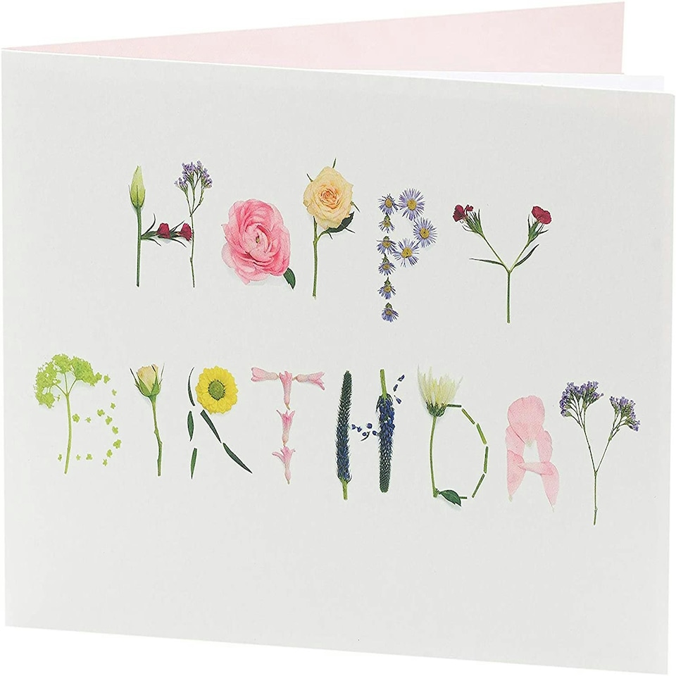 image 1 of Different Parts of Plants Flower Design Beautiful Birthday Card