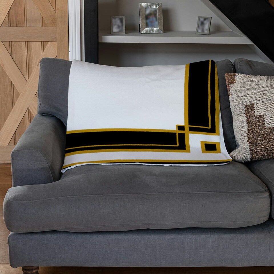 image 1 of Art Deco Black & Gold (Blanket)