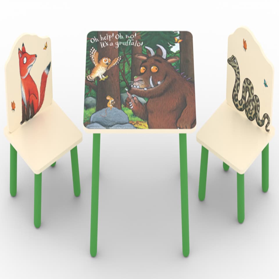 image 1 of Gruffalo Table & 2 Chairs - MDF - Wood - L50 x W50 x H48.5 cm