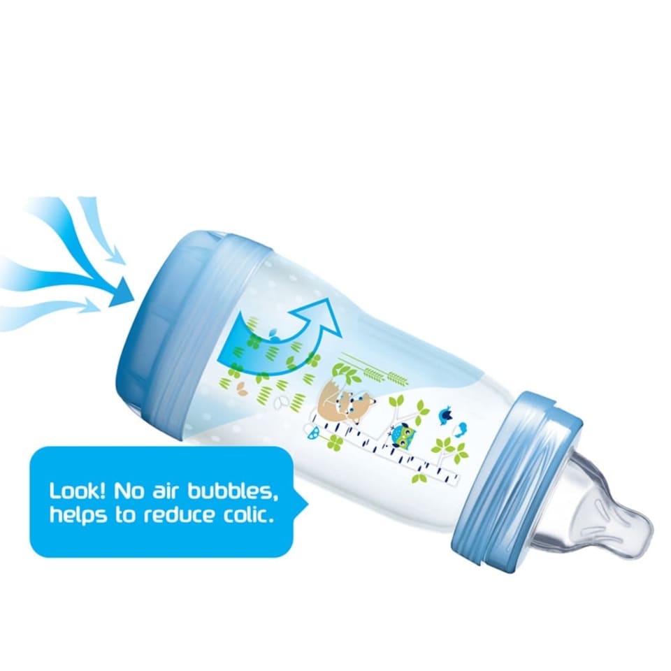 image 1 of MAM Easy Start Anti Colic Bottle Blue 260ml 2Pk