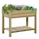 image 1 of Outsunny Raised Garden Bed with Legs and Storage Shelf Elevated Wood