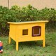 image 7 of Pawhut Wooden Cat House Pet Home Outdoor Waterproof Door Roof Shelter Garden