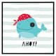 image 2 of Ahoy! whale (Picture Frame) Grey | S