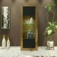 image 8 of Tall Cabinet 170cm Black Matt Doors Oak Matt Body Free LED Light Multi | Oak & Black
