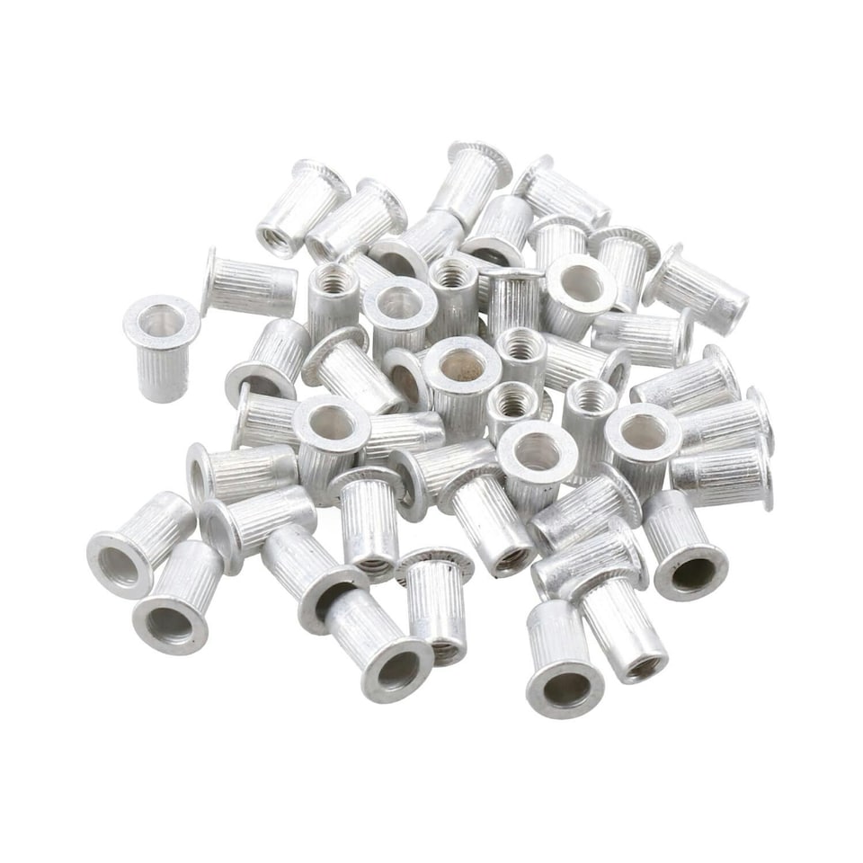 image 1 of M3 M4 M5 M6 Alu Nut Serts Riveting Threaded Inserts Blindnut Rivnut 200pc
