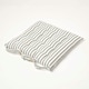 image 2 of Homescapes Seat Pad Luxury Cotton Stripe Indoor Outdoor Garden Dining Cushion | Grey | 40 x 40 cm | 1