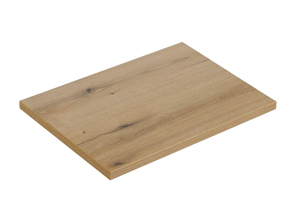 image 1 of Bathroom Vanity Unit Cabinet Wall Hung 600mm Worktop Oak Storage Sink Unit Nova