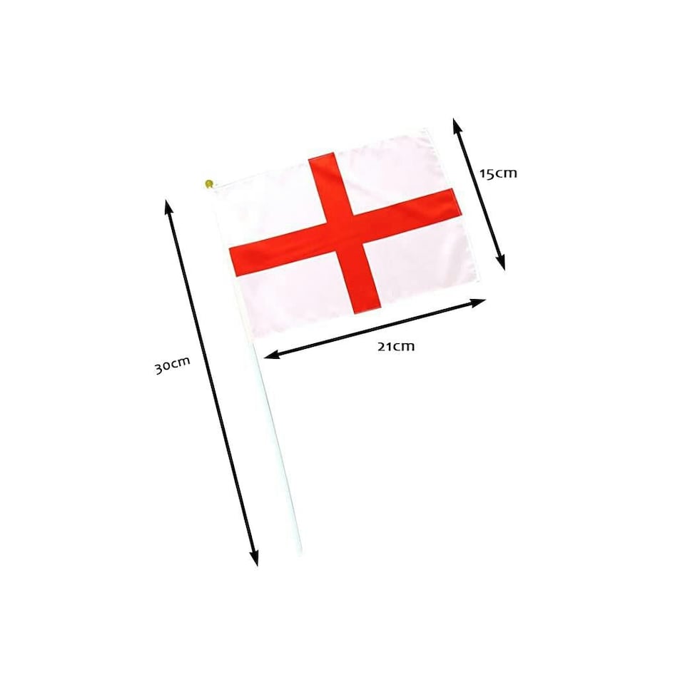 image 1 of St George Hand Flags 10 Pcs Multi
