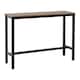 image 3 of Athens Breakfast Bar Set - Acacia Effect/Black Black
