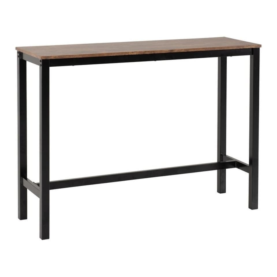 image 1 of Athens Breakfast Bar Set - Acacia Effect/Black Black