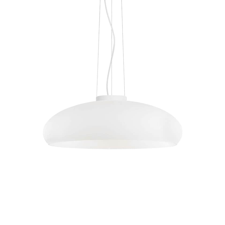 image 1 of Aria 1 Light Small Dome Ceiling Pendant White, E27