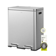 Edison Recycler 30L+30L | Silver | Stainless Steel | 60L