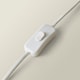 image 5 of ValueLights Beau White Confetti Glass Table Lamp Tapered Lampshade Bedside Light - Bulb Included