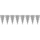 image 1 of Creative Party Plastic Chequered Flag Banner - Black/White - One Size