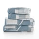 image 2 of Kings Parade 100% Cotton Towels – Supersoft 550 GSM, Yarn-Dyed, Coastal-Inspired Jacquard Design Blue | Chambray | Hand towel